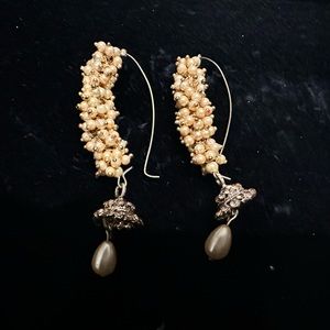 Gold Beaded Earrings
